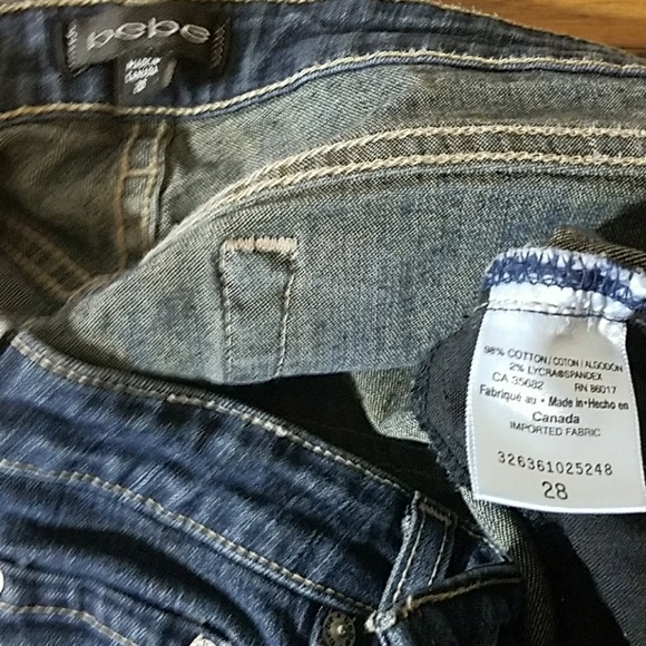 Bebe Denim Dark Wash Boot Cut Jeans 28x32. - Picture 4 of 8